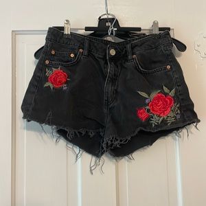 Embroidered Denim Shorts!